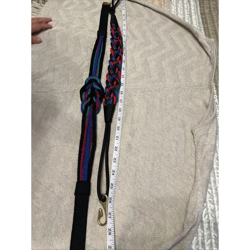 Vintage STRETCH MULTI COLOR ROPE CORDS BELT 2 Piece/ Sizes Hippie ☮️🌈🕺 Unisex?